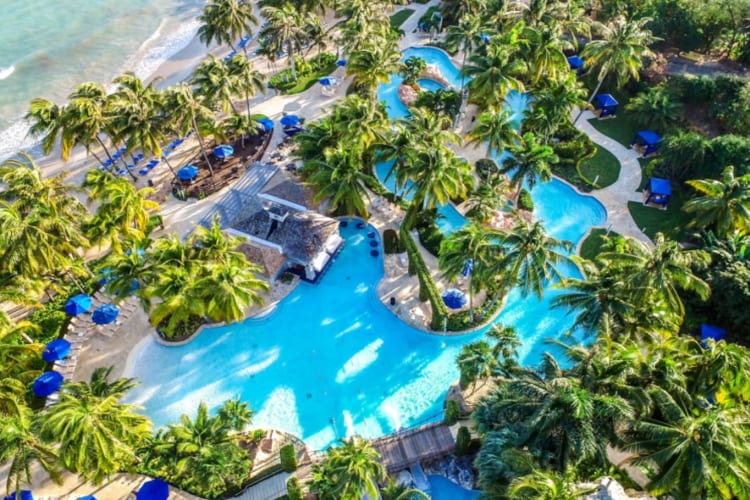 Aerial view of pool